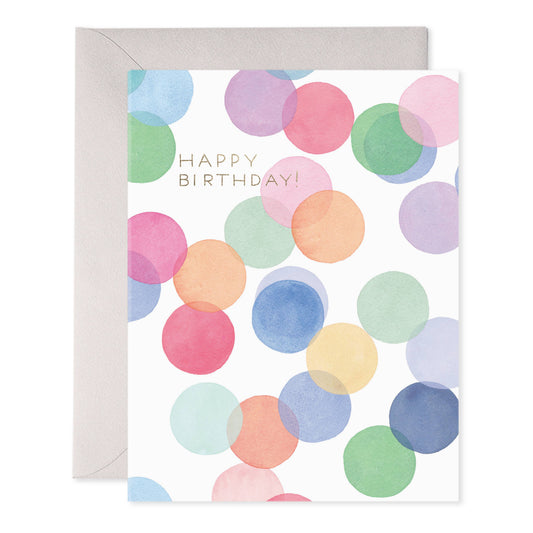 Falling Confetti Birthday Greeting Card