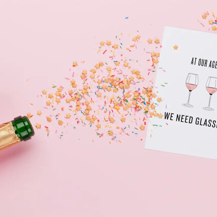 Glasses of Wine/Rosé Birthday Card