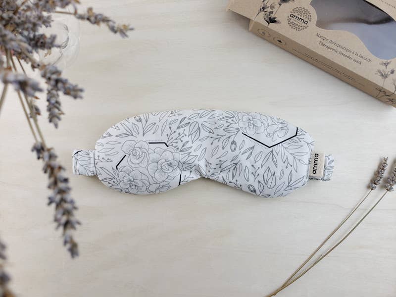 Therapeutic lavender eye mask (Geo Floral print)