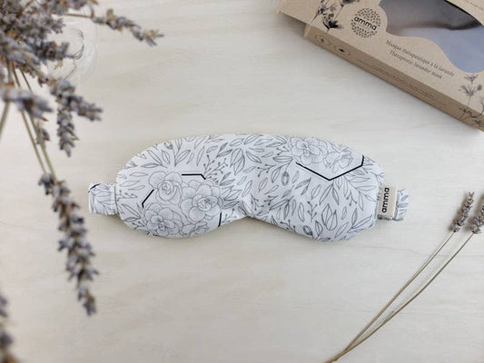 Therapeutic lavender eye mask (Geo Floral print)