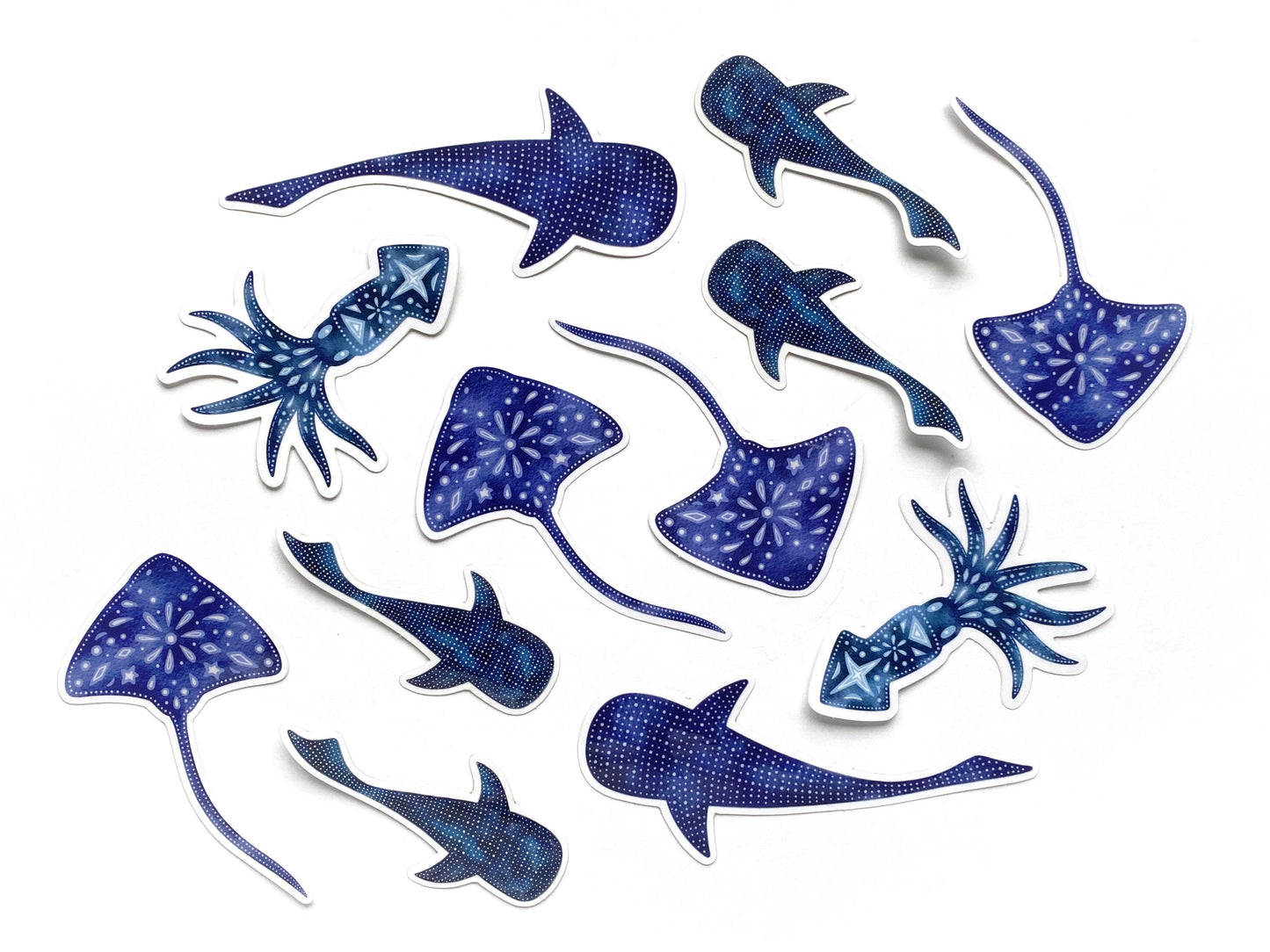 Manta Ray Clear Vinyl Sticker