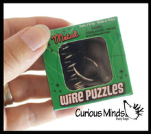 Load image into Gallery viewer, Mini Metal Wire Brain Teaser Puzzles
