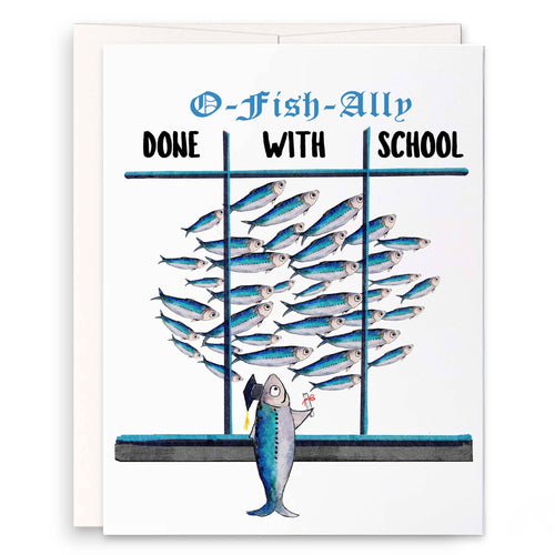 Done With School - Funny Graduation Card - Front & Company: Gift Store