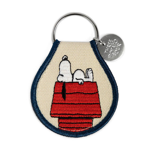 3P4 x Peanuts® - Snoopy Doghouse Patch Keychain - Front & Company: Gift Store