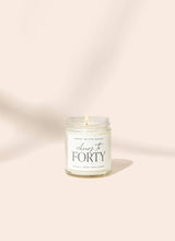 Load image into Gallery viewer, Cheers to Forty 9 oz Soy Candle - Home Decor &amp; Gifts
