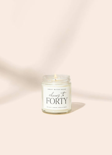 Cheers to Forty 9 oz Soy Candle - Home Decor & Gifts - Front & Company: Gift Store