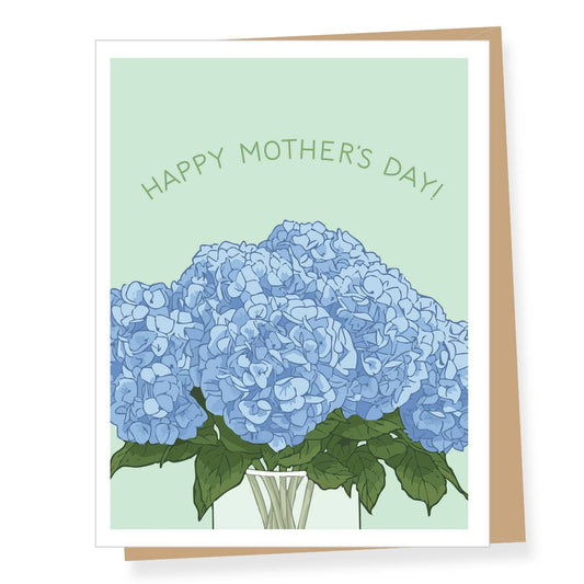 Blue Hydrangea Mother's Day Card