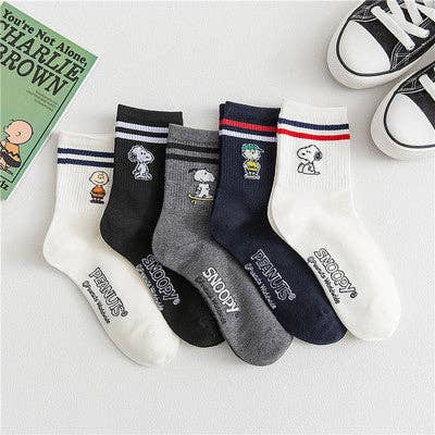 Peanuts Snoopy & Charlie Brown daily Crew Ankle Sock