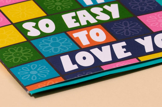 Retro Love Card - You Make Love So Easy - Your Gal Kiwi
