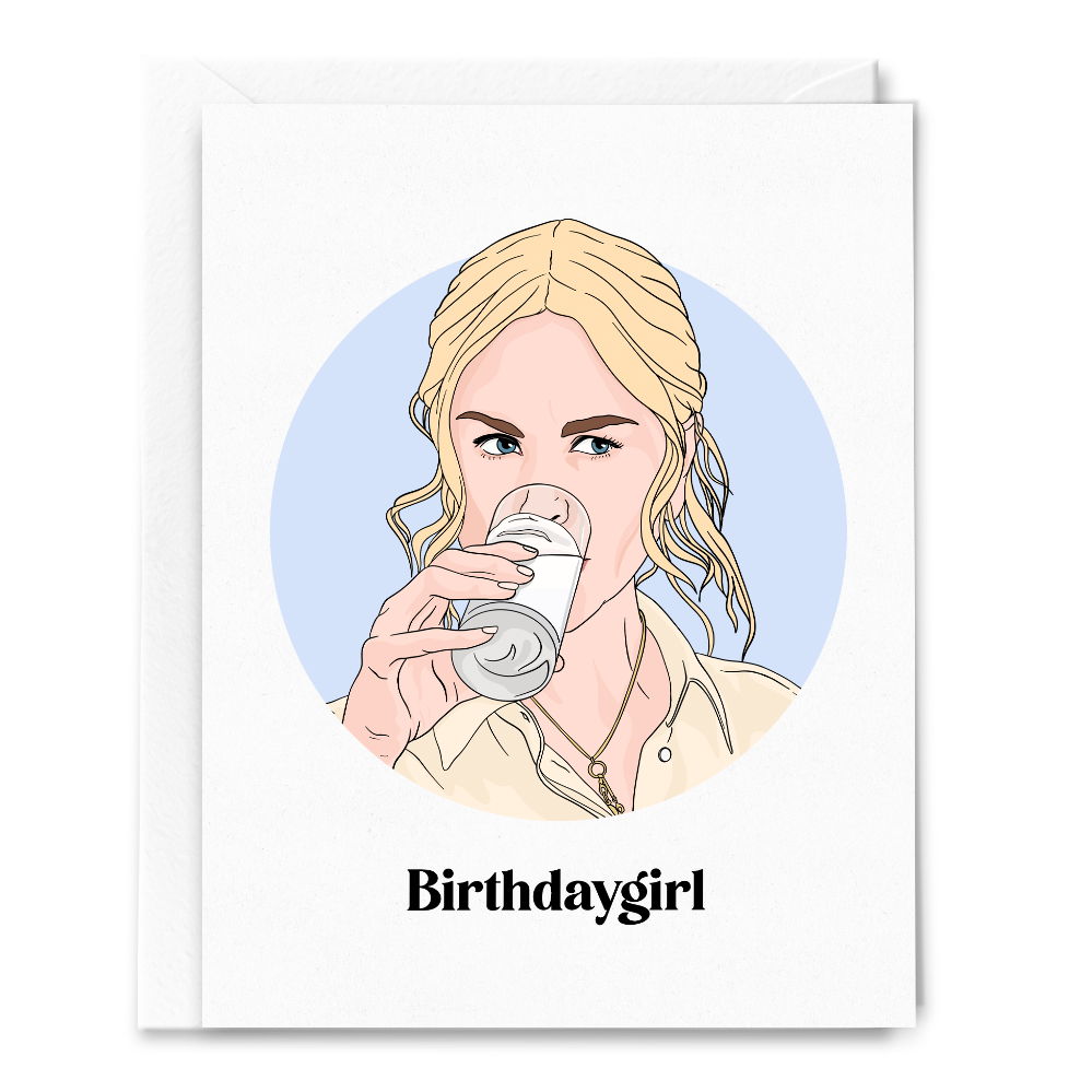 Birthdaygirl Milk Card