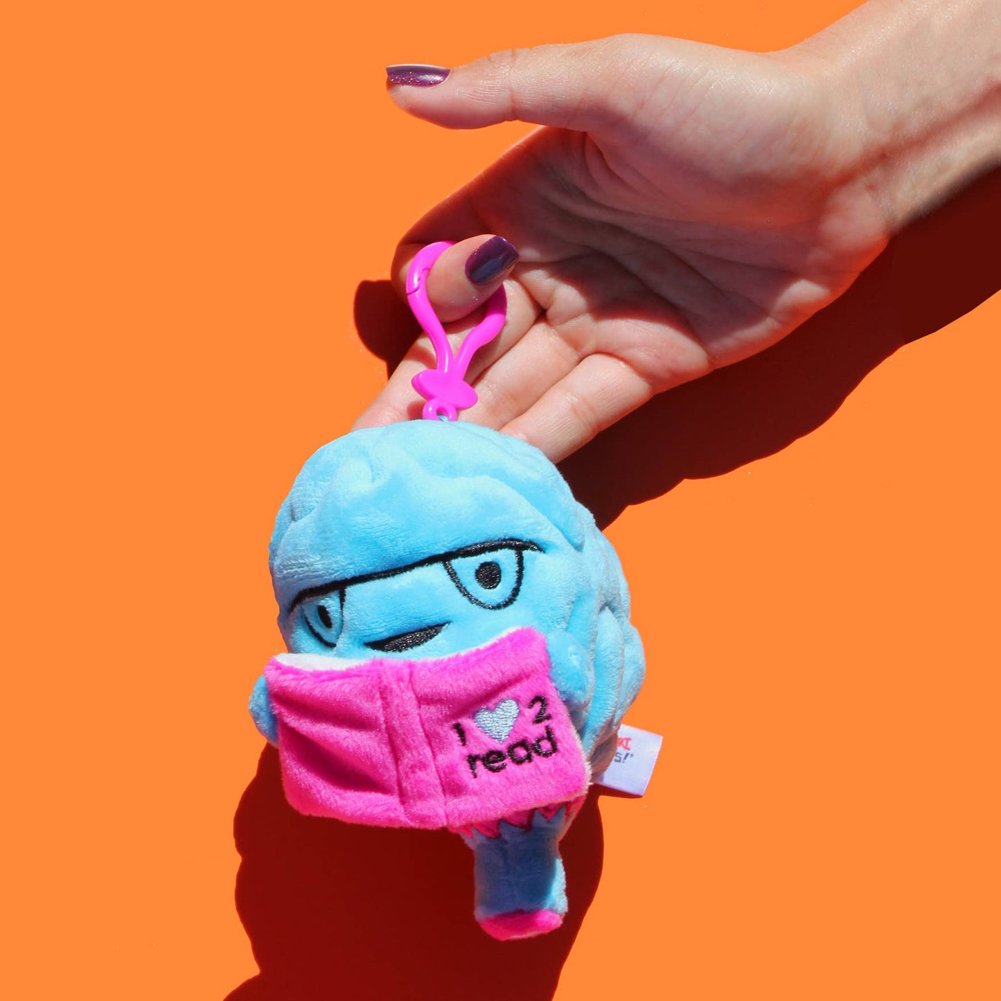 Brain I Love To Read - Mini Plushie Bag Charm