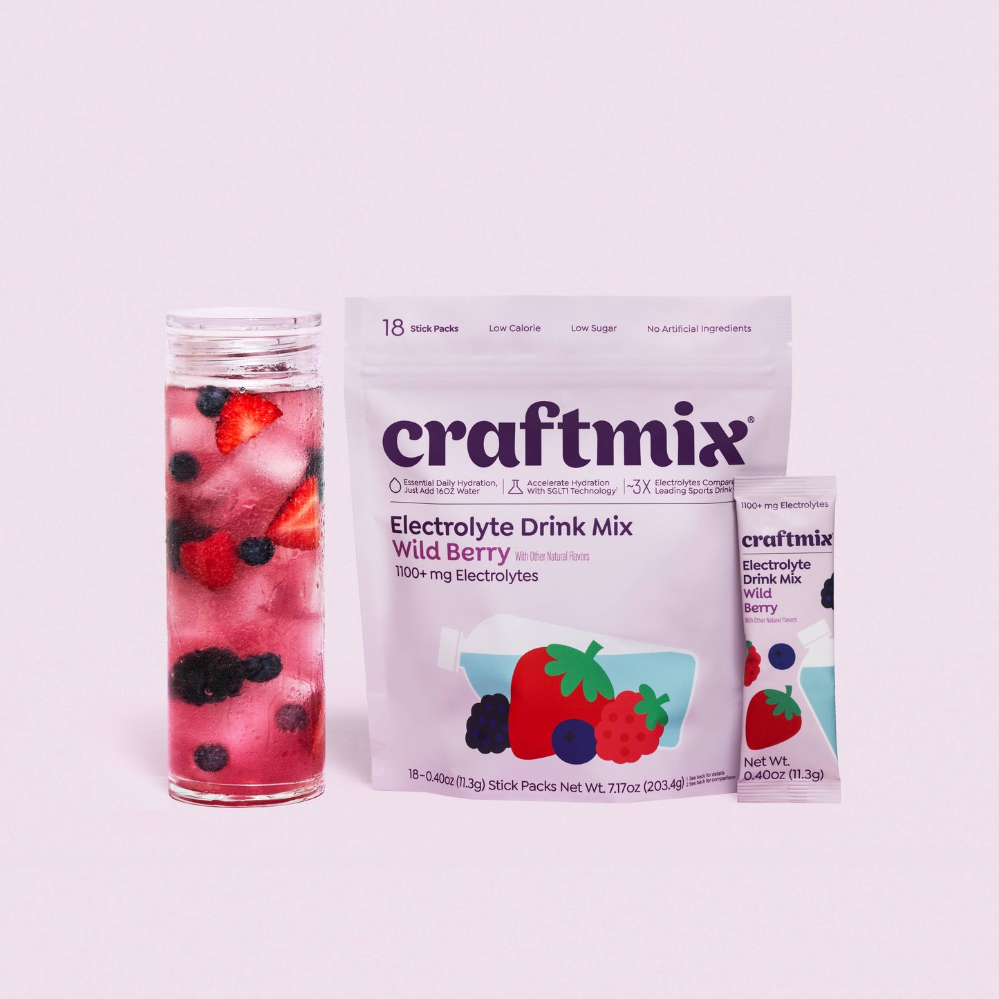 Mixed Berry Hydration Electrolyte Drink Mix