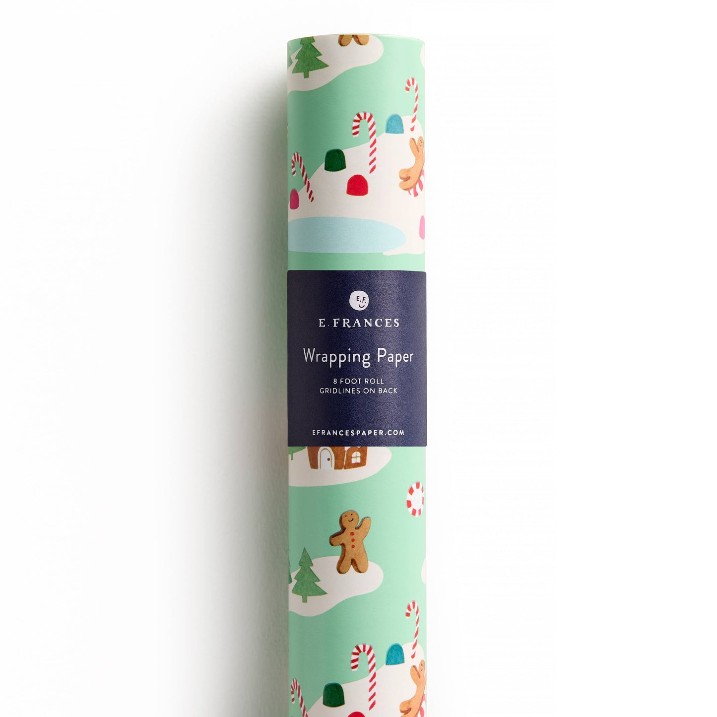 Mint Gingerbread Village Gift Wrap | Wrapping Paper Roll