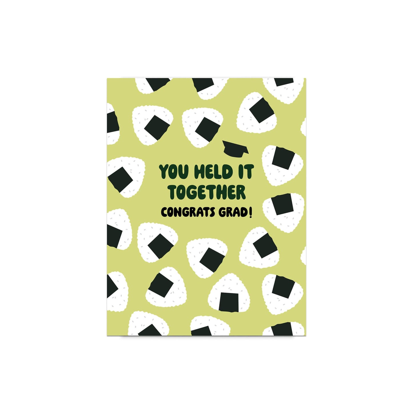 Onigiri Graduation Card | Funny Japanese Rice Ball Food Congrats