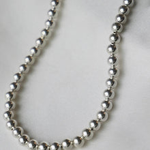 Load image into Gallery viewer, SILVER FILLED 8MM BEADED NECKLACE
