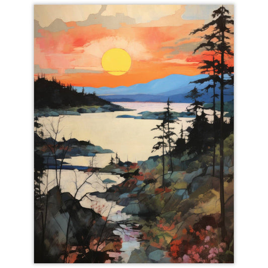 Sunrise River Blank Notecard