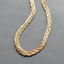 Load image into Gallery viewer, ISL129 Braided herringbone chain necklace
