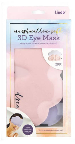 Lindo Marshmallow Soft 3D Eye Mask (2pk) Pink/Blue - Front & Company: Gift Store