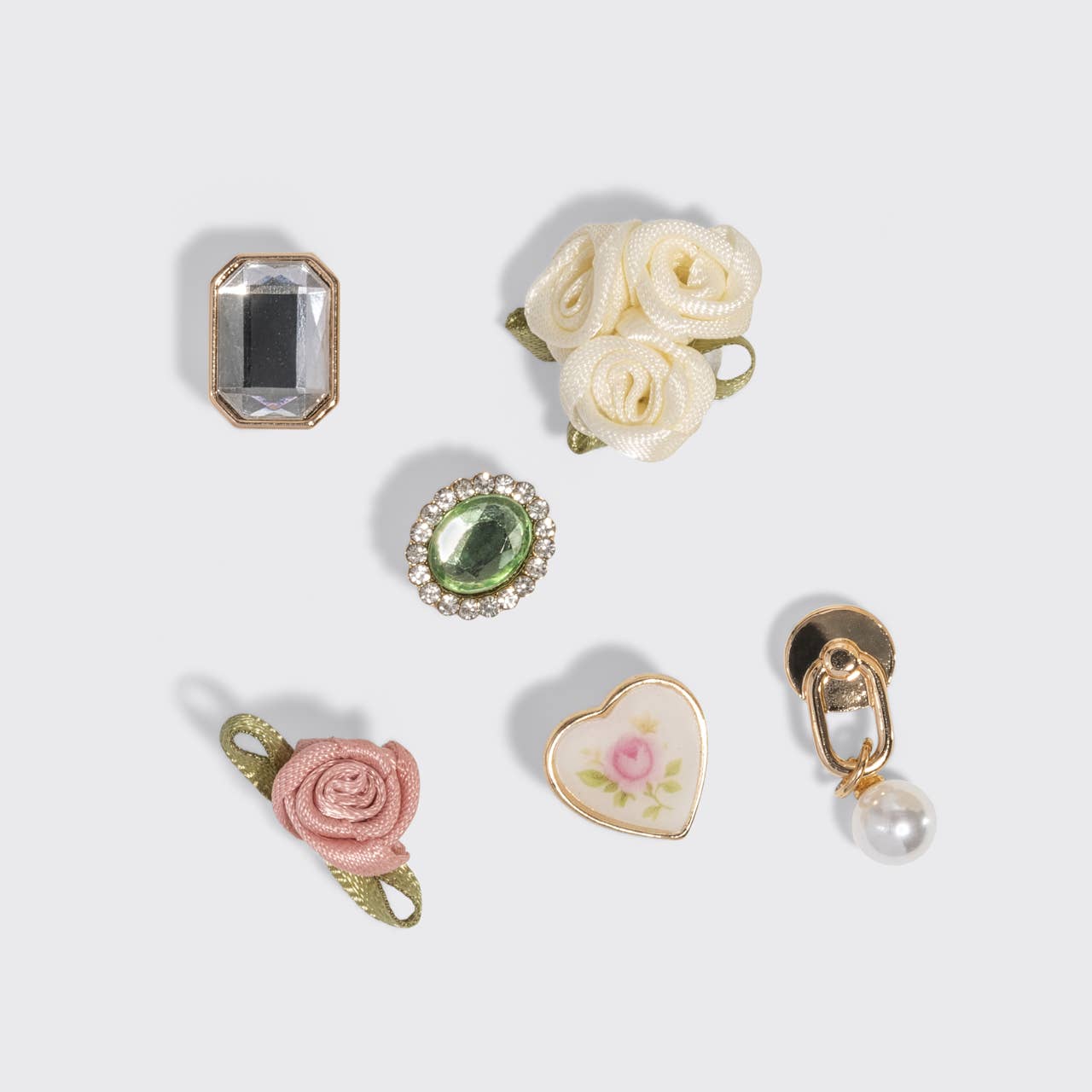 KitschPop Charms 6pc Set - Vintage Ivory