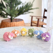 Load image into Gallery viewer, One Felt Fluffy Sheep Ornament Assorted Pastel Tone
