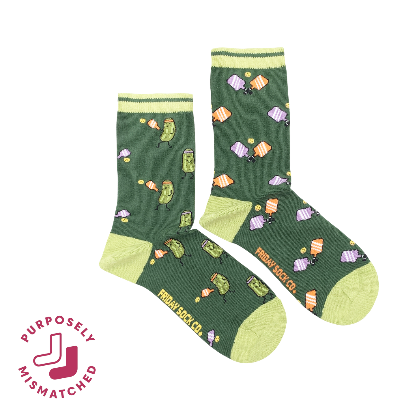 Women's Pickleball Mismatched Crew Socks