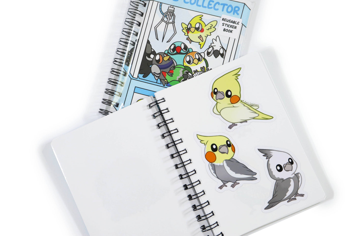 Cute Bird Claw Machine Reusable Sticker Book