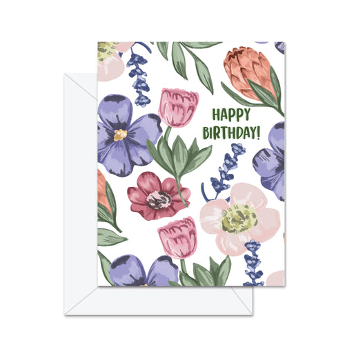 Happy Birthday (Floral) -  Greeting Card - Front & Company: Gift Store