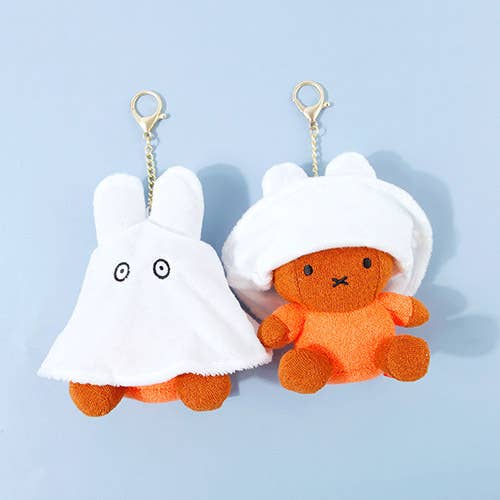 NEW Miffy Ghost Transformation Keychain Plush