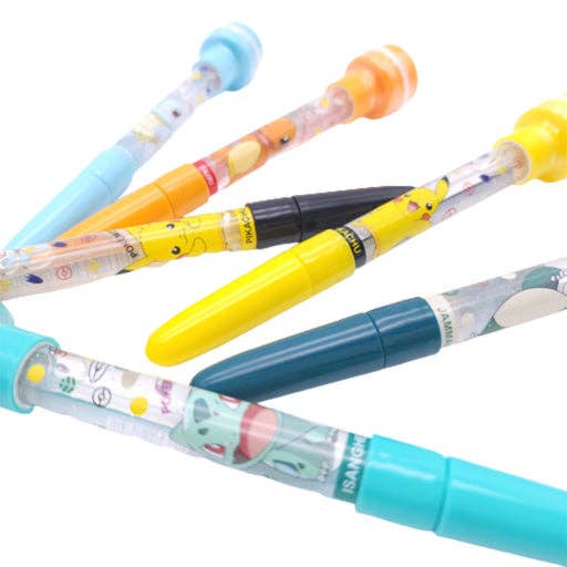Pokemon Bubble Stamp + Ballpoint Pen + Bubble Wand