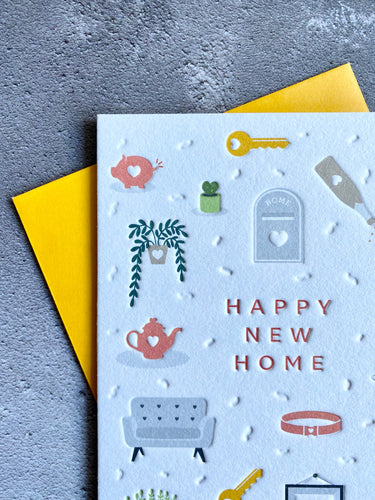 New Home Letterpress Card - Front & Company: Gift Store