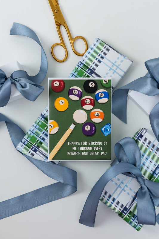 Thanks For Sticking By Me Through Every Scratch And Break, Dad! - Greeting Card