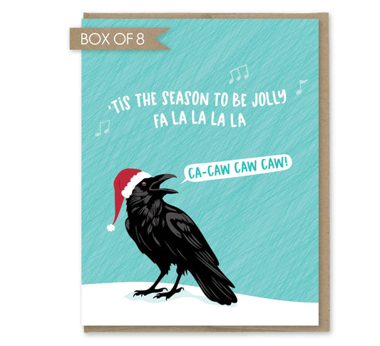 Fa La La Ca-Caw Crow Holiday Card - Box of 8