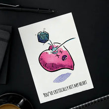 Load image into Gallery viewer, &quot;Critical Hit&quot; - D&amp;D Valentines, Love, Anniversary Card
