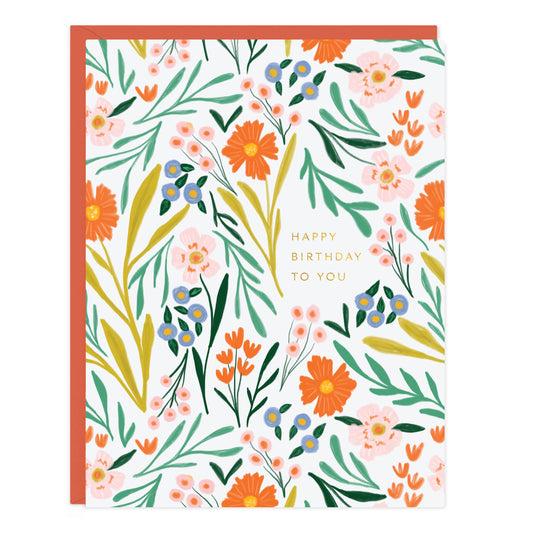 Botanical Birthday Card