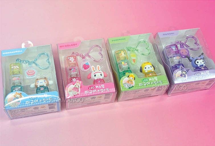 Hot-Selling Sanrio LED Custom Figure Keycap Keychain