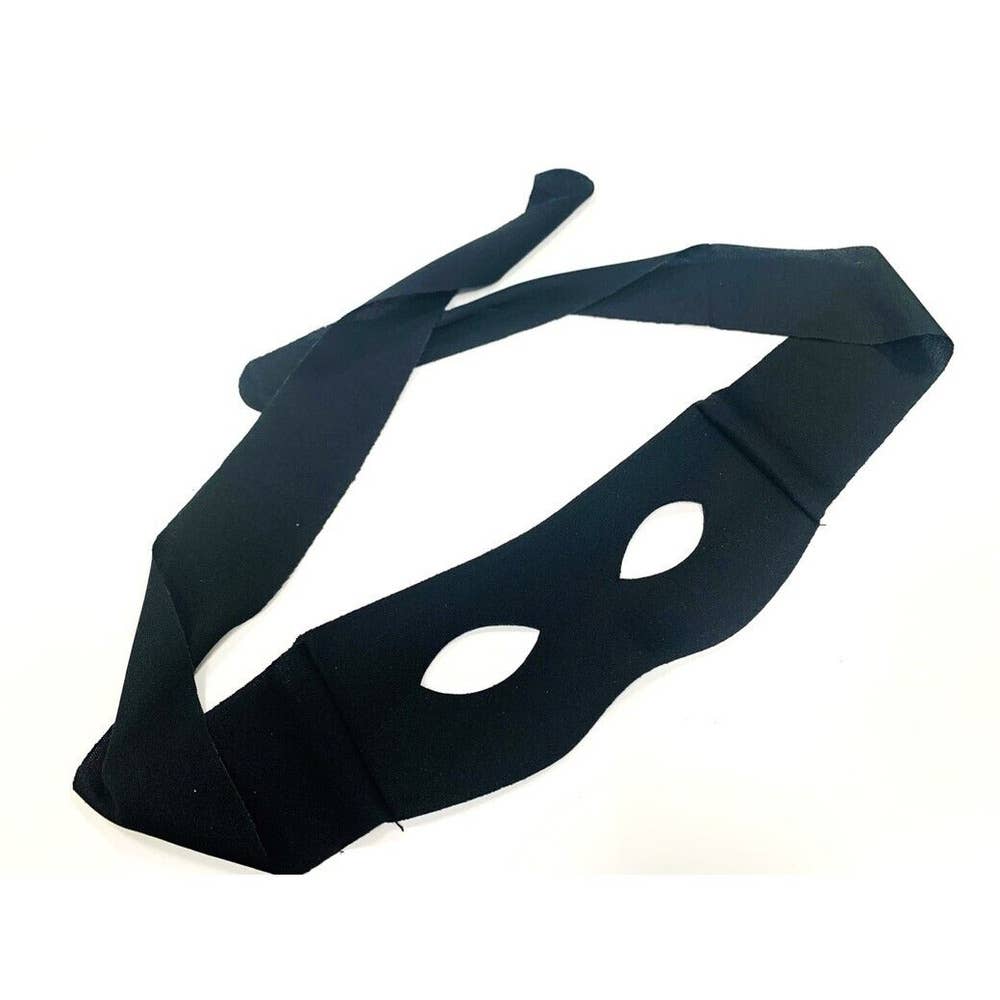 Black Bandit Eye Mask Fancy Dress Costume Masquerade