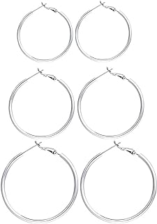 Simple hoop earrings gold or silver, assorted size