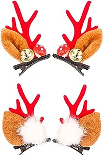 Christmas Clip with Reindeer ears