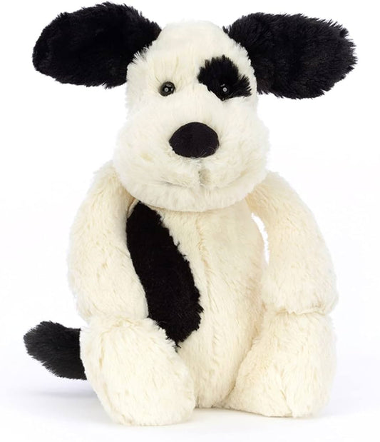 Jellycat Bashful Black & Cream Puppy