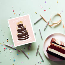 Load image into Gallery viewer, 100 Cake | 100th Birthday Card | Happy 100th Birthday Card
