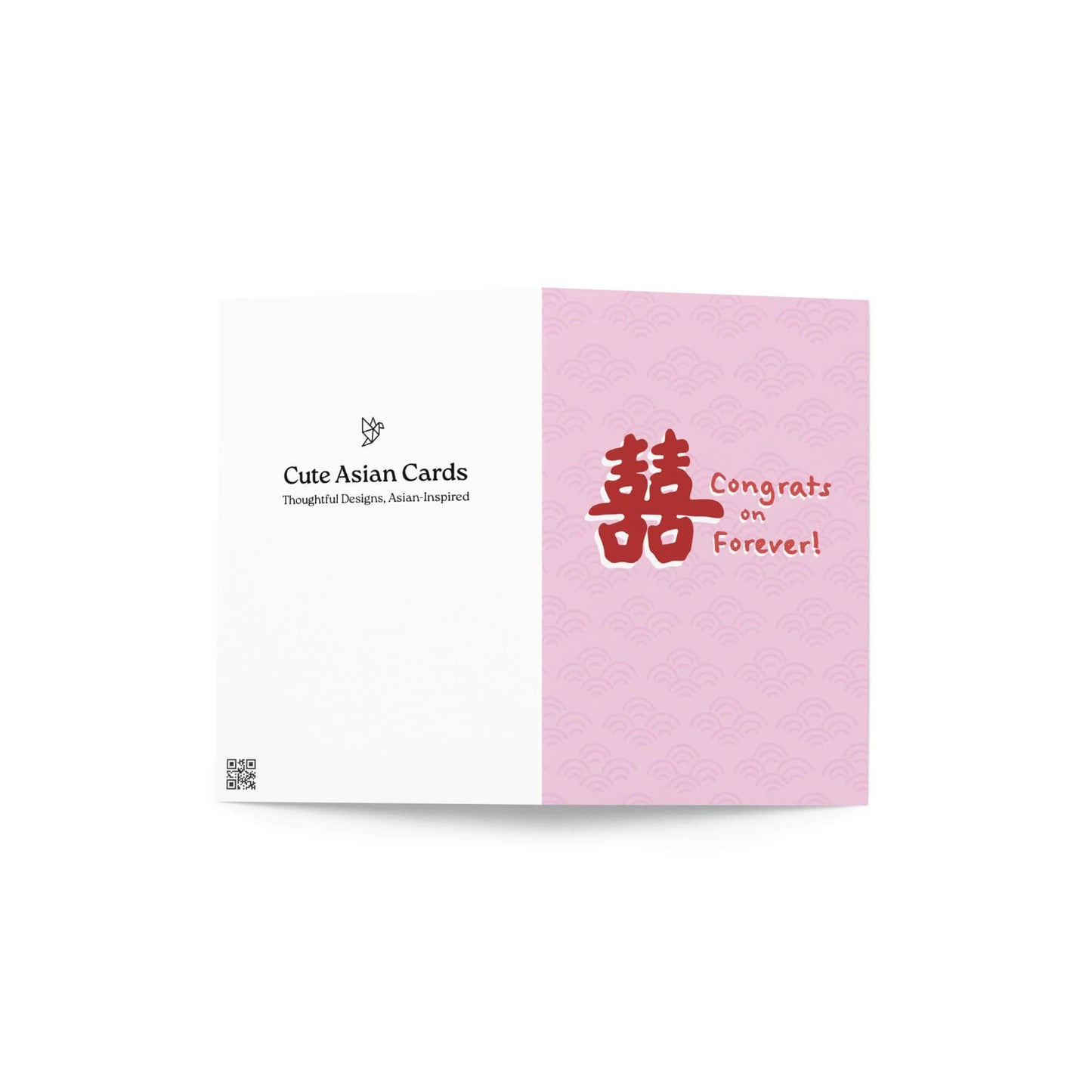 Congrats on Forever! Asian Wedding Cards | Chinese Viet Double Happiness