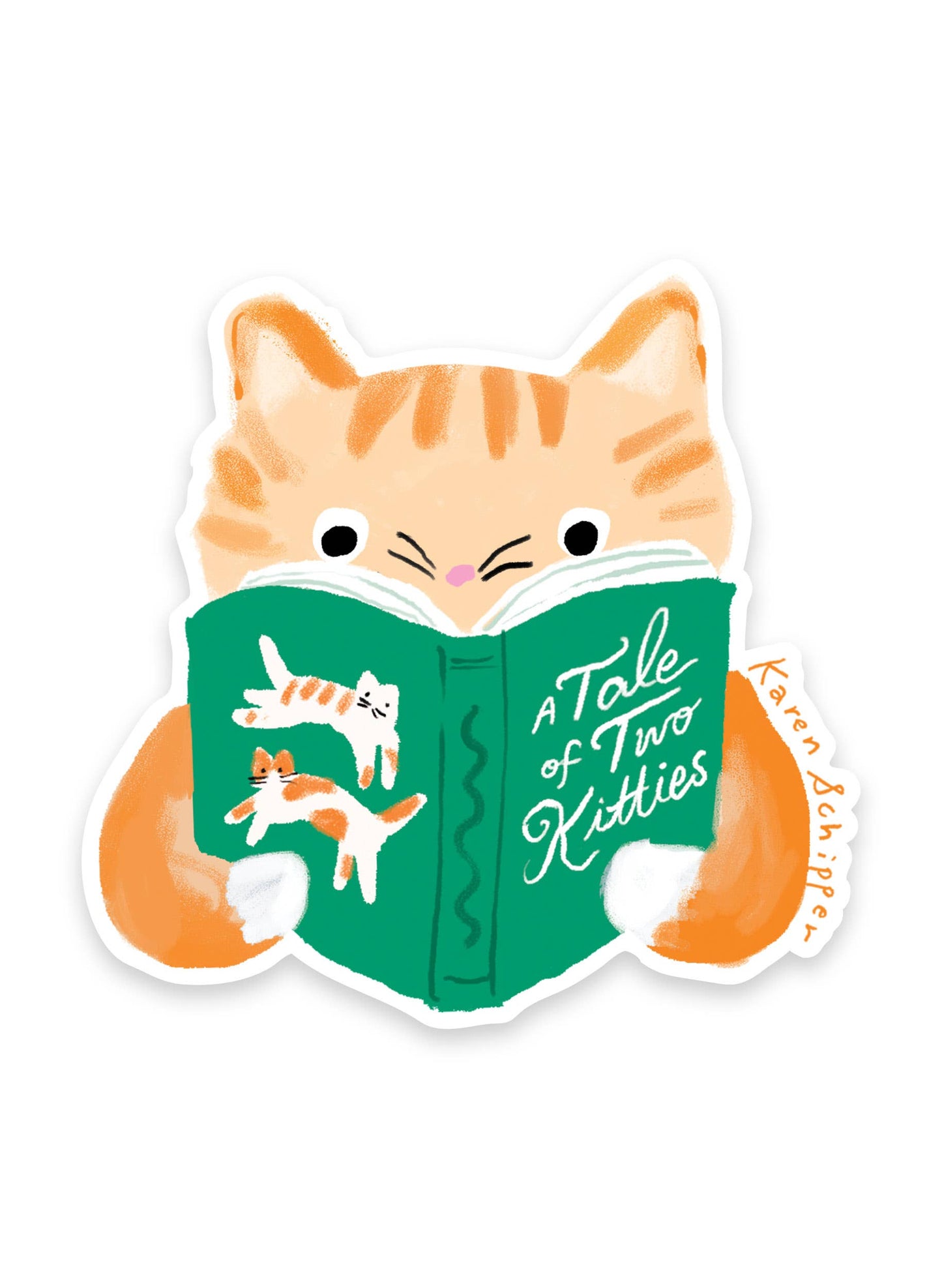 Tale of Two Kitties Sticker - Literary Cat Book Sticker