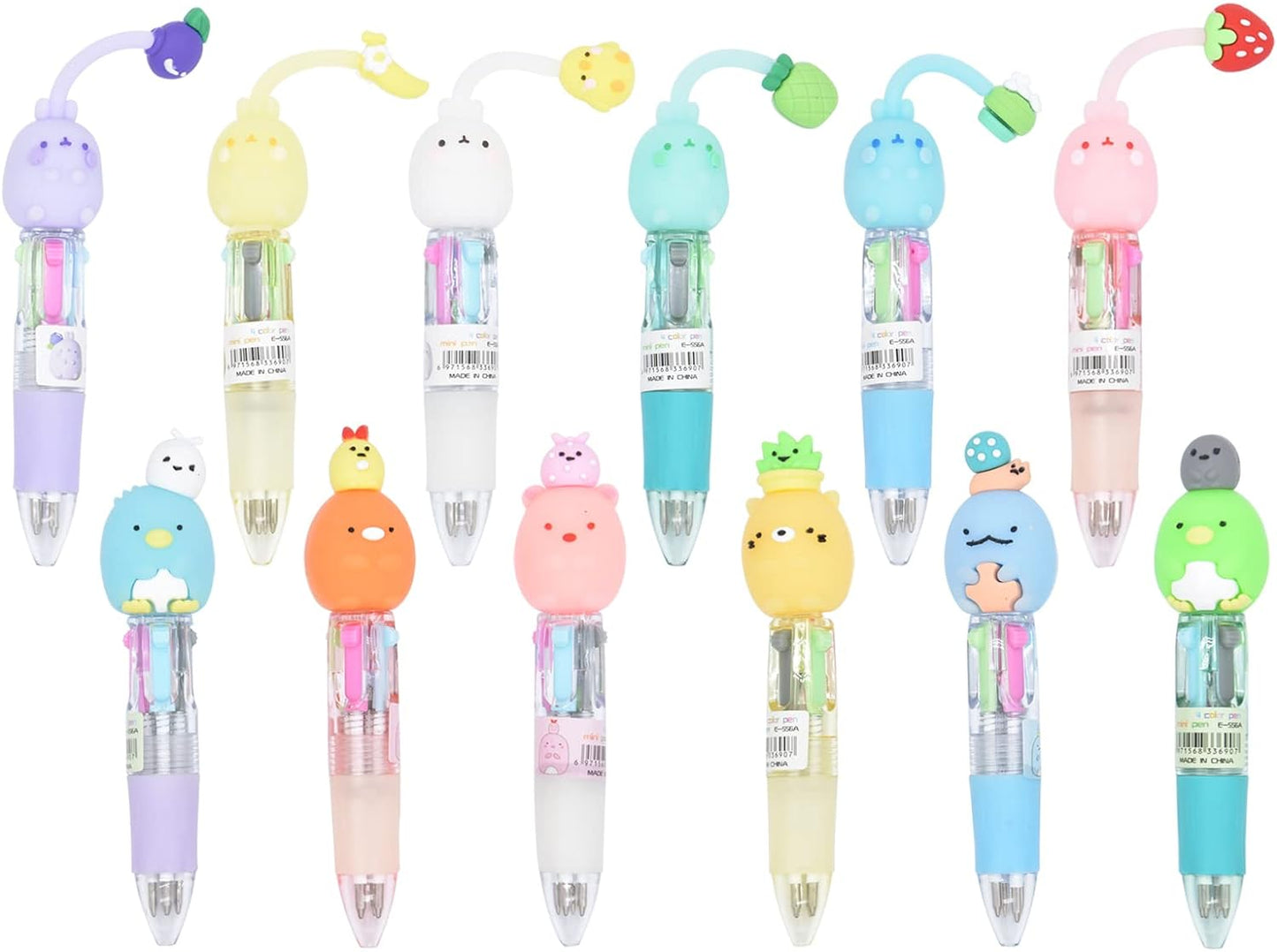 Cute Animal Ballpoint Pens, 4 in 1