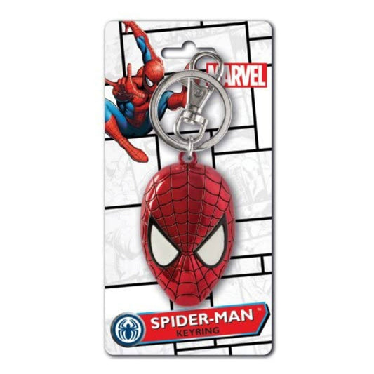 Spider-Man Mask Marvel Comics Large Pewter Keychain