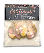 Load image into Gallery viewer, Glitterati Penis Confetti Balloons Pack of 6
