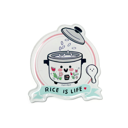 Rice is Life Fridge Magnet - Front & Company: Gift Store