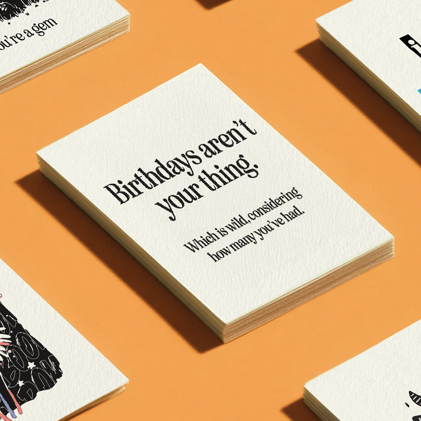 Minimal Sarcastic Anti-Birthday - A2 Birthday Greeting Card
