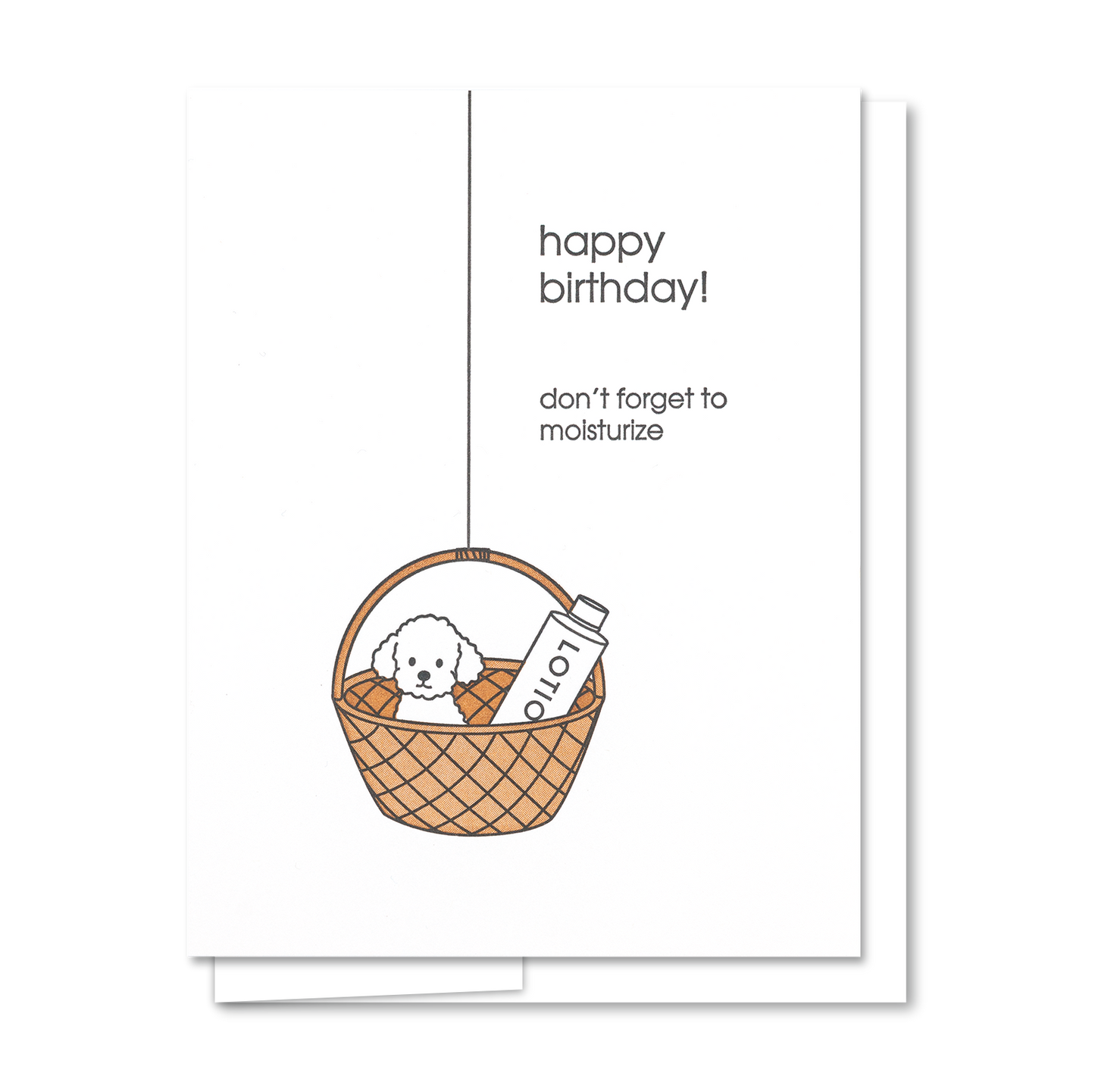 Lotion Birthday - Letterpress Funny Birthday Card