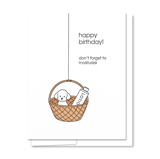 Lotion Birthday - Letterpress Funny Birthday Card