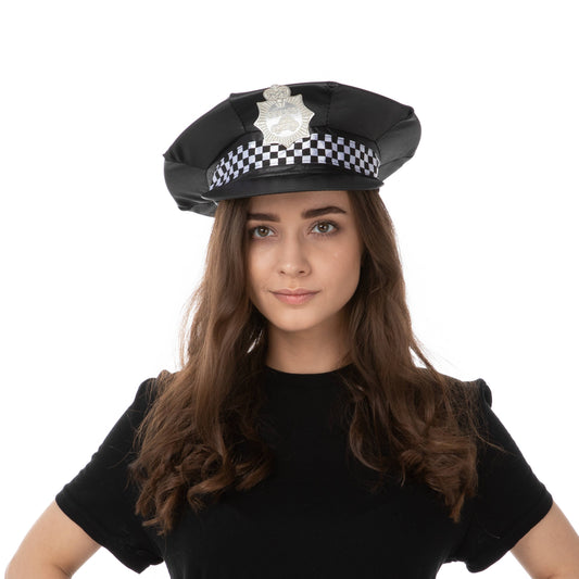 Police Hat Fancy Dress Costume Accessory Halloween Party